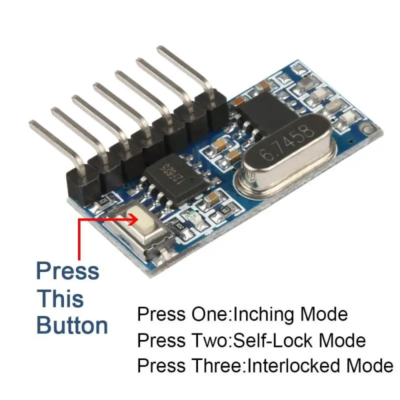 5Pcs 433Mhz Wireless Remote Control Switch 4CH RF Relay EV1527 Encoding Learning Module For Light Relay Receiver Diy Kit
5Pcs 433Mhz Wireless Remote Control Switch 4CH RF Relay EV1527 Encoding Learning Module For Light Relay Receiver Diy Kit