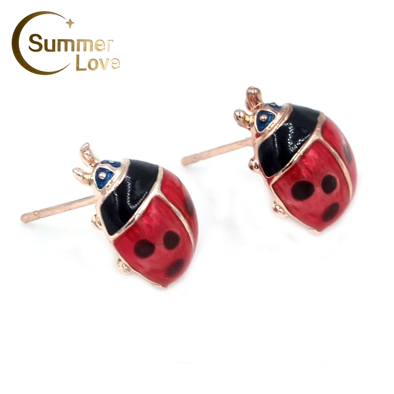 12 Pairs/Lot Hot Selling Fashion Cheap Ladybug Earrings Jewelry Lifelike Red With Black Ladybug Stud Earrings For Women E0004
12 Pairs/Lot Hot Selling Fashion Cheap Ladybug Earrings Jewelry Lifelike Red With Black Ladybug Stud Earrings For Women E0004