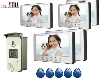 SmartYIBA Home Video Intercom 7 Inch Video Door Phone Doorbell Door 5pcs RFID Access Control System For 5 Unit Apartme
SmartYIBA Home Video Intercom 7 Inch Video Door Phone Doorbell Door 5pcs RFID Access Control System For 5 Unit Apartme
