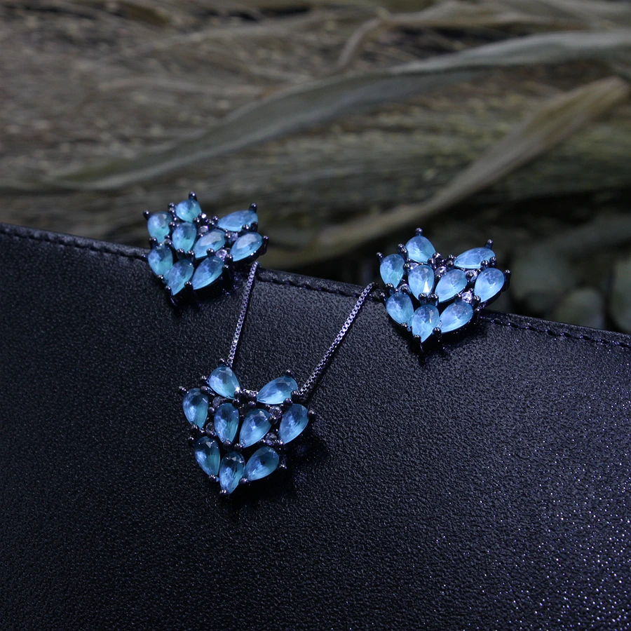 Women Jewelry Sets Romantic Flower heart shape earring & Chain Pendant Necklace Jewelry set for women Gifts AAA Cubic Zirconia
Women Jewelry Sets Romantic Flower heart shape earring & Chain Pendant Necklace Jewelry set for women Gifts AAA Cubic Zirconia