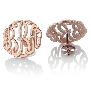 AILIN Silver Personalized Monogram Stud Earrings Lady Rose Gold Color Hand-Painted Monogram Initials Earrings Jewelry for Women
AILIN Silver Personalized Monogram Stud Earrings Lady Rose Gold Color Hand-Painted Monogram Initials Earrings Jewelry for Women
