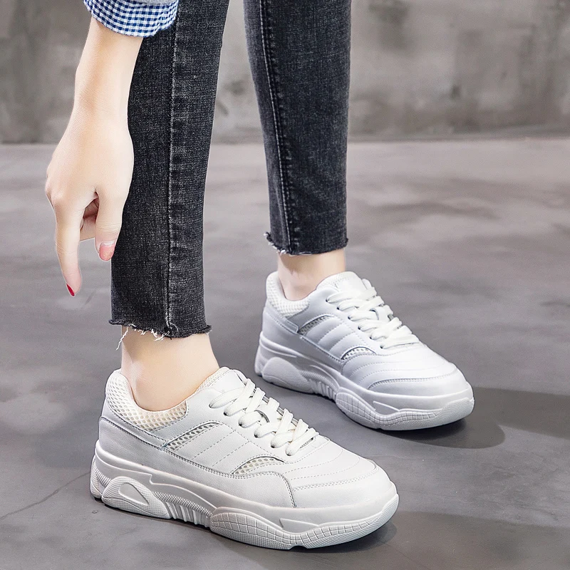 Genuine Leather Women Sneakers 2019 Fashion White Platform Sneakers Ladies Spring Brand Causal Shoes Woman Chunky Shoes
Genuine Leather Women Sneakers 2019 Fashion White Platform Sneakers Ladies Spring Brand Causal Shoes Woman Chunky Shoes