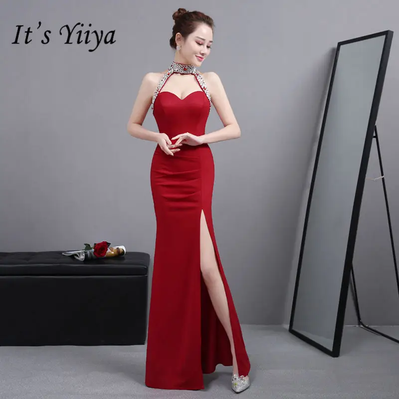It's YiiYa New Sexy Halter Sequined Mermaid Dresses Vestidos Charming Split Trumpet Evening Gowns H021
It's YiiYa New Sexy Halter Sequined Mermaid Dresses Vestidos Charming Split Trumpet Evening Gowns H021