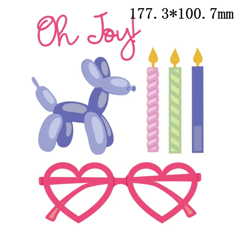 Balloon Dog Heart Glasses Candle Metal Cutting Dies Stencils for DIY Scrapbooking Photo Album Decorative Embossing Crafts Die Cu
Balloon Dog Heart Glasses Candle Metal Cutting Dies Stencils for DIY Scrapbooking Photo Album Decorative Embossing Crafts Die Cu