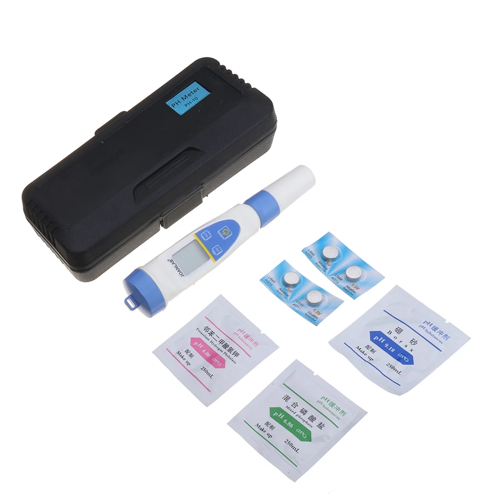 PH-100 LED Digital PH TEMP Meter PH 0.00-14.00 Accuracy ATC Water Quality Pen Tester Portable Test Measurement with Backlight
PH-100 LED Digital PH TEMP Meter PH 0.00-14.00 Accuracy ATC Water Quality Pen Tester Portable Test Measurement with Backlight