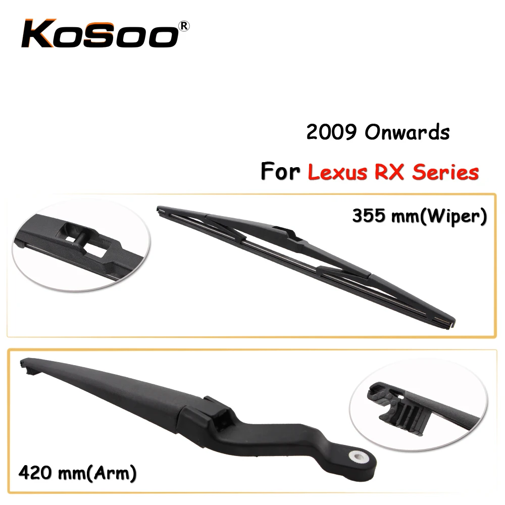 KOSOO Auto Rear Car Wiper Blade For Lexus RX Series,355mm 2009 Onwards Rear Window Windshield Wiper Blades Arm,Car Accessories
KOSOO Auto Rear Car Wiper Blade For Lexus RX Series,355mm 2009 Onwards Rear Window Windshield Wiper Blades Arm,Car Accessories