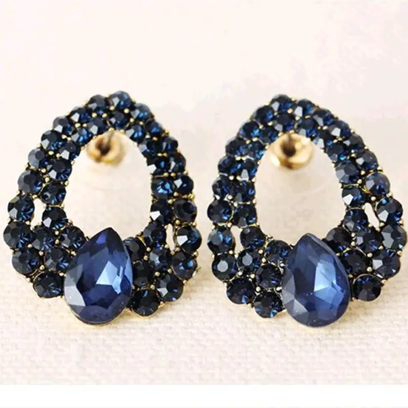 Dark Blue Full Rhinestone Hollow Water Drip Golden Drop Dangle Earrings for Women Fashion Jewelry
Dark Blue Full Rhinestone Hollow Water Drip Golden Drop Dangle Earrings for Women Fashion Jewelry
