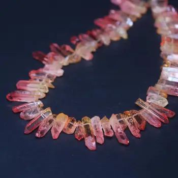 New!! Full strand,Yellow&Pink Titanium Raw Crystal Quartz Points Top Drilled Beads,Rainbow Crystal Stick Pendant Jewelry Making
New!! Full strand,Yellow&Pink Titanium Raw Crystal Quartz Points Top Drilled Beads,Rainbow Crystal Stick Pendant Jewelry Making