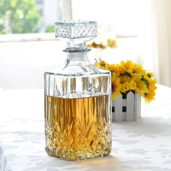 1PC Hot Sale Luxury Lead Free Square Glass Wine Bottle Whiskey Decanter Alcohol Container Pourer Wine Carafe 800ML JR 1084
1PC Hot Sale Luxury Lead Free Square Glass Wine Bottle Whiskey Decanter Alcohol Container Pourer Wine Carafe 800ML JR 1084
