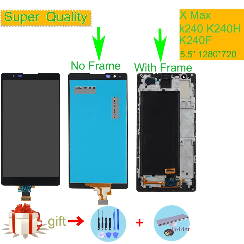 Original For Lg X Max k240 K240H K240F LCD Display with Touch Screen Digitizer Assembly Complete With frame K240 Replacement | Мобильные