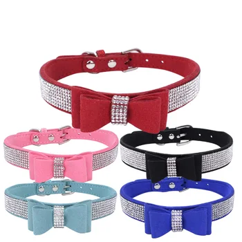 Pet Product Double Double Super Fiber Bow Collar Hot Drill Dog Chain Water Drill Bow Knot Pet Collar Dog Ornament Christmas
Pet Product Double Double Super Fiber Bow Collar Hot Drill Dog Chain Water Drill Bow Knot Pet Collar Dog Ornament Christmas
