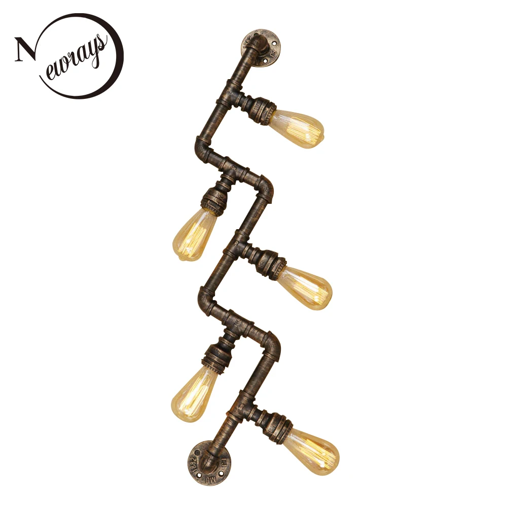 Vintage iron rust minimalist art deco wall lamp E27 LED 220V water pipe retro sconce lights for bedroom living room hallway cafe
Vintage iron rust minimalist art deco wall lamp E27 LED 220V water pipe retro sconce lights for bedroom living room hallway cafe
