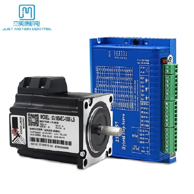 JMC nema 23 4A 57mm hybrid closed loop step servo motor and driver kit 57J1854EC-1000-LS+2HSS57
JMC nema 23 4A 57mm hybrid closed loop step servo motor and driver kit 57J1854EC-1000-LS+2HSS57