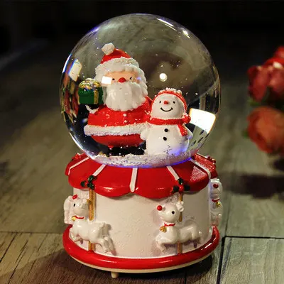 12*9CM Elk Santa Claus Snow Globe Glass Crystal Ball Music Box Craft Home Desktop Decoration Wedding Christmas New Year Gifts
12*9CM Elk Santa Claus Snow Globe Glass Crystal Ball Music Box Craft Home Desktop Decoration Wedding Christmas New Year Gifts