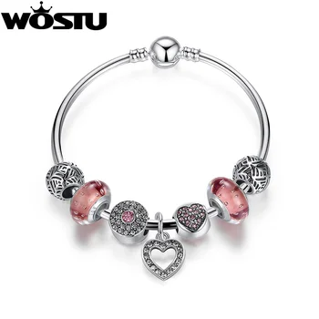 Aliexpress Hot Silver Pink Heart Charm Bangle For Women Fashion DIY Beads Fit Original Bracelet Jewelry Lover's Gift XCH3805
Aliexpress Hot Silver Pink Heart Charm Bangle For Women Fashion DIY Beads Fit Original Bracelet Jewelry Lover's Gift XCH3805