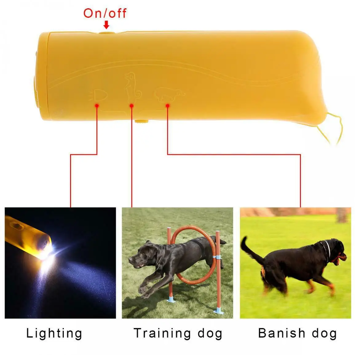 LED Ultrasonic 3 in 1 Dog Repeller Anti Barking Stop Bark Training Device Anti Barking Ultrasonic
LED Ultrasonic 3 in 1 Dog Repeller Anti Barking Stop Bark Training Device Anti Barking Ultrasonic