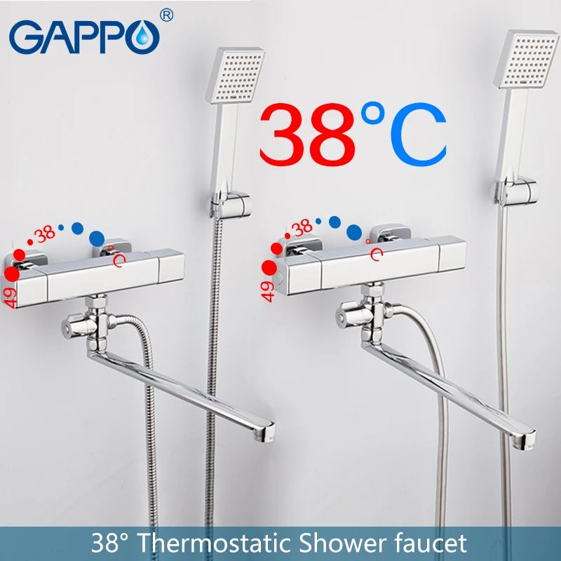 GAPPO shower faucet waterfall faucets shower tap bath faucet mixer Rainfall taps bath thermostatic Faucets