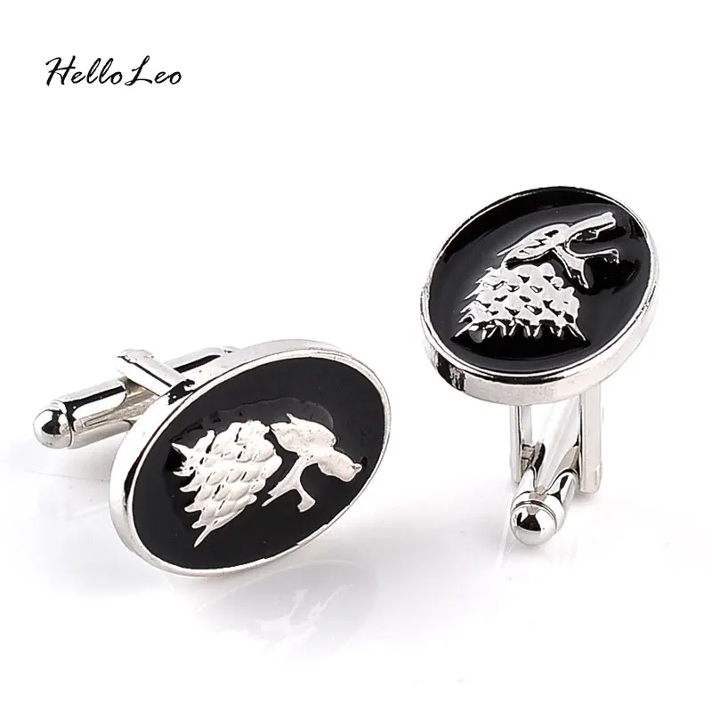 Men's Luxury Cufflinks Game Of Thrones Stark Wolf Head Cuff Links Black Enamel French Cufflinks Cuff Buttons
Men's Luxury Cufflinks Game Of Thrones Stark Wolf Head Cuff Links Black Enamel French Cufflinks Cuff Buttons