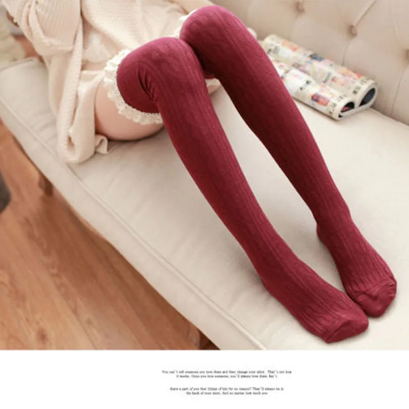 Women Lady Winter White Lace Floral Knitted Pattern Stocking Autumn Warm Over The Knee Thigh High Soft Stockings New Fashion 
Women Lady Winter White Lace Floral Knitted Pattern Stocking Autumn Warm Over The Knee Thigh High Soft Stockings New Fashion