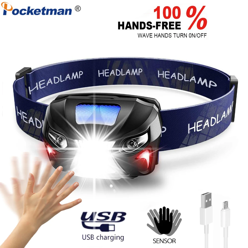 10000LM Motion Sensor LED Headlight Powerful USB Rechargeable Headlamp Sensor Head Light Head Torch Head Lamp with USB Cable
10000LM Motion Sensor LED Headlight Powerful USB Rechargeable Headlamp Sensor Head Light Head Torch Head Lamp with USB Cable