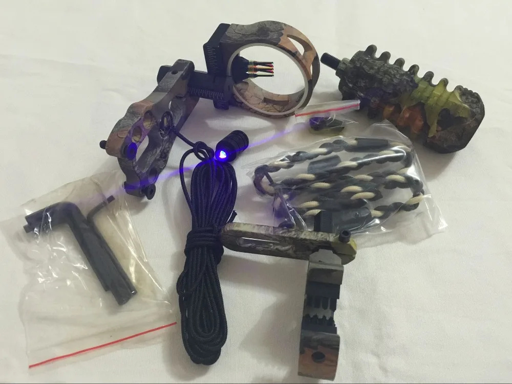 free shipping camo color compound bow kit 5 pin bow sight arrow rest stabilizer sling peep sight allen key 7 in 1 1sets /pack
free shipping camo color compound bow kit 5 pin bow sight arrow rest stabilizer sling peep sight allen key 7 in 1 1sets /pack