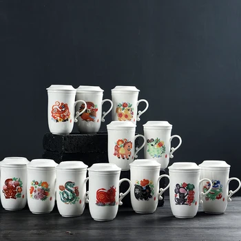 Brief Style Vintage Chinese Twelve Zodiac Pattern White Ceramic Filter Teacup Master Coffee Cup Breakfast Milk Mug Friend Gifts
Brief Style Vintage Chinese Twelve Zodiac Pattern White Ceramic Filter Teacup Master Coffee Cup Breakfast Milk Mug Friend Gifts