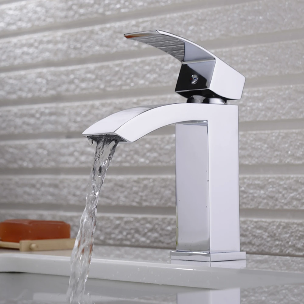 Waterfall Bathroom Basin Faucet Waterfall Spout Sink Mixer Tap Hot Cold Mixer with Two Style Pop Up Drain
Waterfall Bathroom Basin Faucet Waterfall Spout Sink Mixer Tap Hot Cold Mixer with Two Style Pop Up Drain
