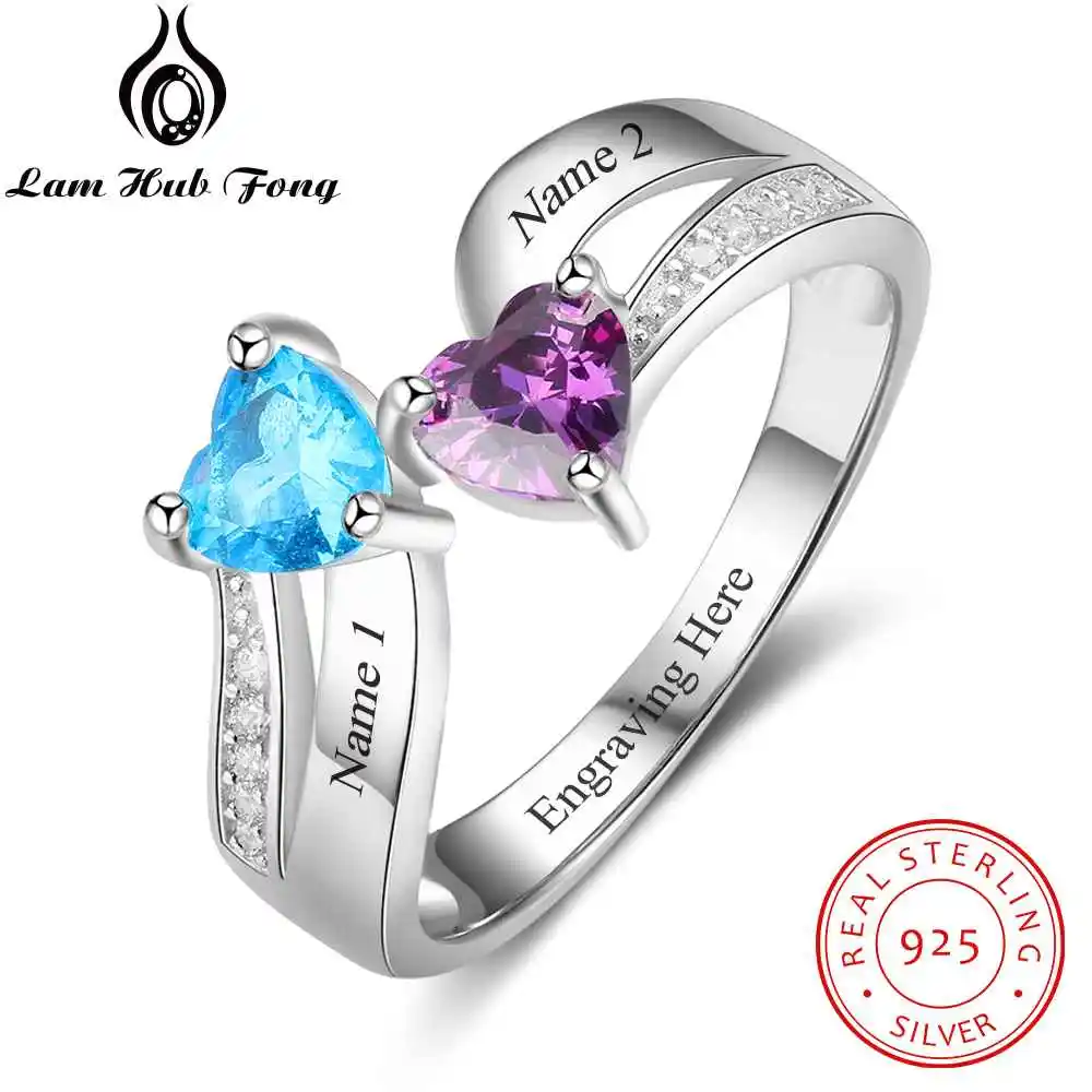 925 Sterling Silver Ring DIY Heart Birthstone Name Classic Rings Anniversary Gift Mother's Day For Wife(Lam Hub Fong)
925 Sterling Silver Ring DIY Heart Birthstone Name Classic Rings Anniversary Gift Mother's Day For Wife(Lam Hub Fong)