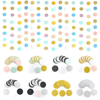 2M Round Glitter Circle Paper Garland Birthday Party Supplies Baby Shower Banner Bunting for Wedding Decoration Hanging Garland
2M Round Glitter Circle Paper Garland Birthday Party Supplies Baby Shower Banner Bunting for Wedding Decoration Hanging Garland