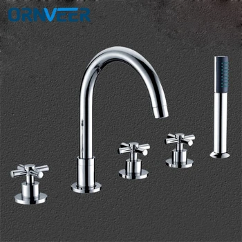 luxury brass material chrome plating widespread bathroom bathtub faucet five pieces bathtub faucet CH001
luxury brass material chrome plating widespread bathroom bathtub faucet five pieces bathtub faucet CH001