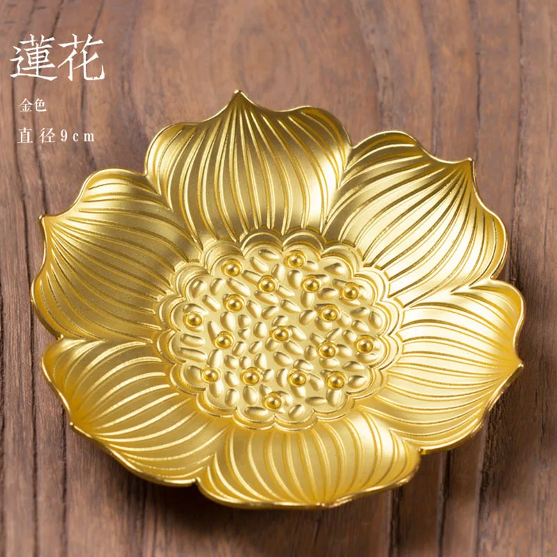 Fruit Plate Buddhist Dish Buddha with Supplies Copper for The Lotus | Дом и сад