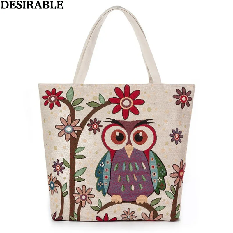 Portable Outdoor Embroidery women high quality canvas Cartoon Floral Owl Prints Shoulder Bag Leisure Large Capacity Storage bags
Portable Outdoor Embroidery women high quality canvas Cartoon Floral Owl Prints Shoulder Bag Leisure Large Capacity Storage bags