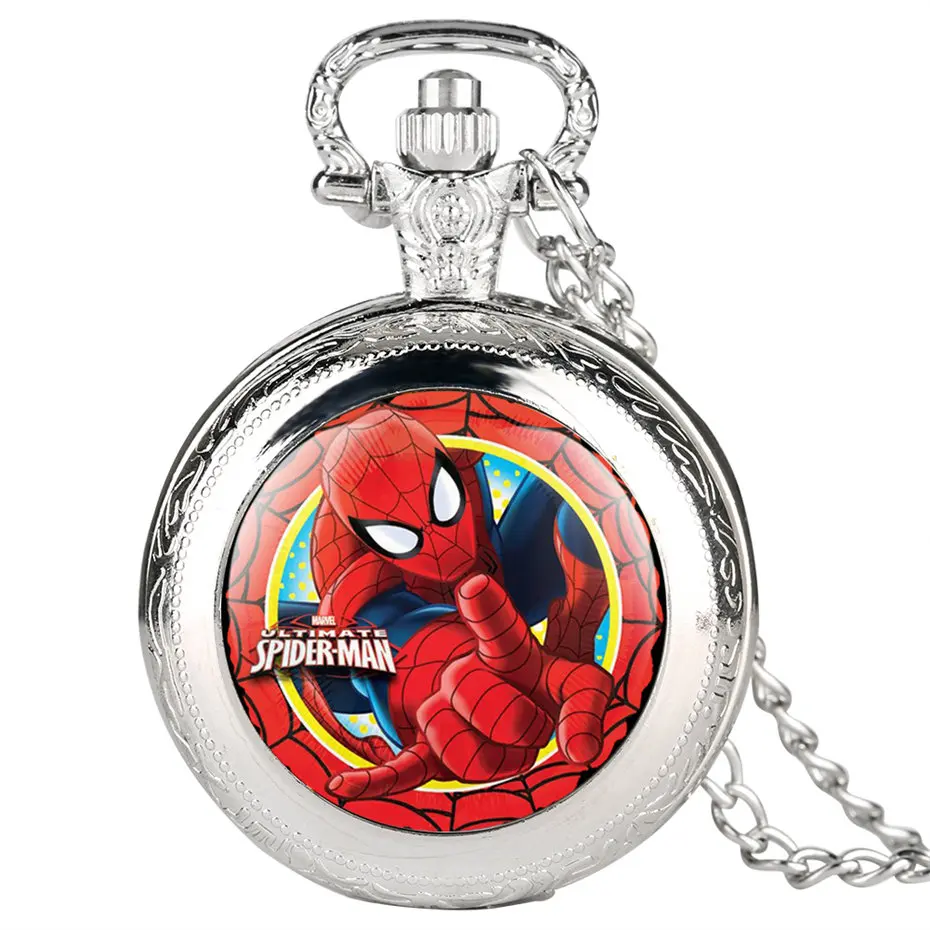 Spider-Man Superhero Quartz Pocket Watch Men Necklace Pendant Casual Fob Watches Clock for Kids Male 2019 New Style Gifts
Spider-Man Superhero Quartz Pocket Watch Men Necklace Pendant Casual Fob Watches Clock for Kids Male 2019 New Style Gifts