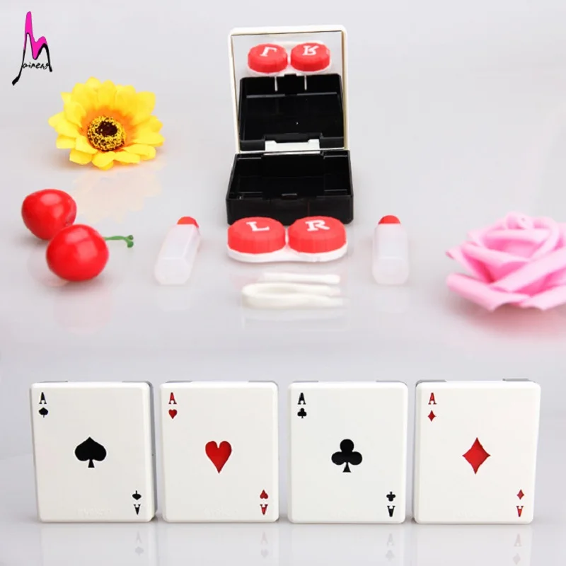 Fashion Poker Contact Lens Containers Box Tweezer Stick Lens Holder Lens Case Tools For Women All In One Contact Lenses Kit
Fashion Poker Contact Lens Containers Box Tweezer Stick Lens Holder Lens Case Tools For Women All In One Contact Lenses Kit