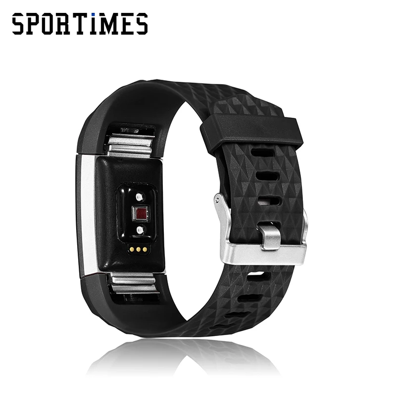 SPORTIMES Colorful Silicone Replacement Wearable Strap Bracelet for Man and Woman Original Smart Wristband Fit bit Charge 2 | Электроника