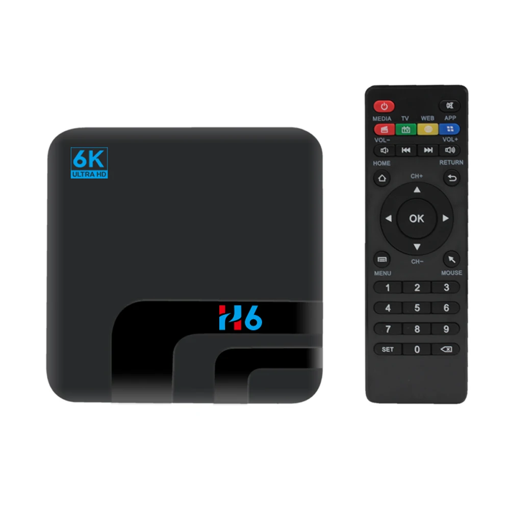 docooler H6 Smart TV Box Android 9.0 Allwinner H6 UHD 4K Media Player 6K HDR 4GB 32GB 2.4G WiFi 100M LAN USB3.0 H.265 VP9
docooler H6 Smart TV Box Android 9.0 Allwinner H6 UHD 4K Media Player 6K HDR 4GB 32GB 2.4G WiFi 100M LAN USB3.0 H.265 VP9