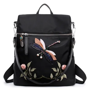 Fashion Backpack for Teenage Girls Dragonfly Embroidery Practical School Backpack Functional Travel bag Women Nylon School Bags
Fashion Backpack for Teenage Girls Dragonfly Embroidery Practical School Backpack Functional Travel bag Women Nylon School Bags