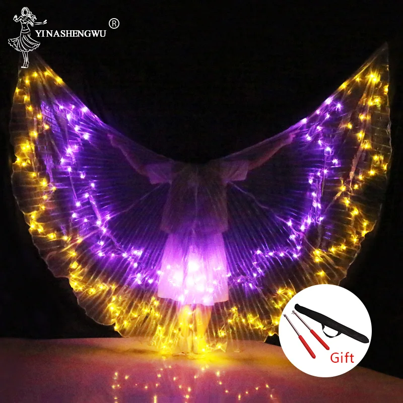 Belly Dance LED Wings Colorful LED Dance Props Newest LED ISIS Wings Adults Belly Dance Professional Accessory With Sticks
Belly Dance LED Wings Colorful LED Dance Props Newest LED ISIS Wings Adults Belly Dance Professional Accessory With Sticks