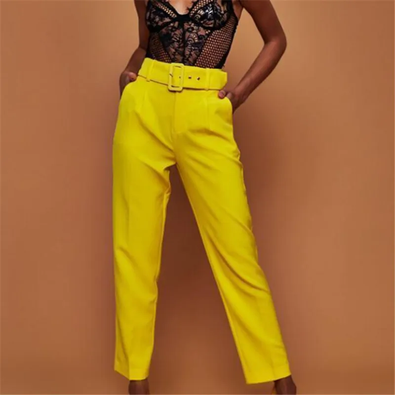 Elegant Women High Waist OL Career Pants Ladies Long Loose Casual Pencil Trousers With Belt Fashion Elastic Drawstring Trousers
Elegant Women High Waist OL Career Pants Ladies Long Loose Casual Pencil Trousers With Belt Fashion Elastic Drawstring Trousers