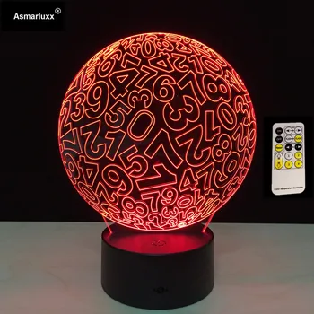 Colorful Remote Control Spherical Arabic Number 3D Table Lamp Luminaria Led Night Lights Decor Lighting Atmosphere Teaching Lamp
Colorful Remote Control Spherical Arabic Number 3D Table Lamp Luminaria Led Night Lights Decor Lighting Atmosphere Teaching Lamp