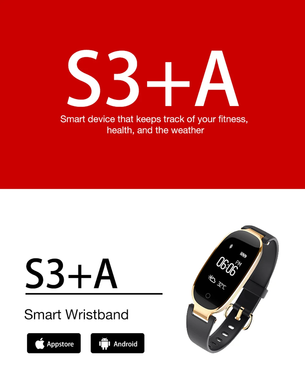 TREZER S3 Smart Wristband Girl Women Fitness Bracelet Heart Rate Monitor Lady Female Fitness Tracker Wristband for Android IOS (1)