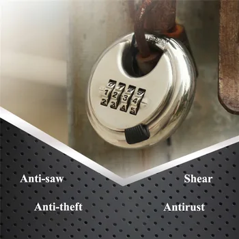 Stainless Steel Password Lock 4 Digit Combination Disc Padlock Round Thickened Outdoor Warehouse Fence Cabinet Locks Hardware
Stainless Steel Password Lock 4 Digit Combination Disc Padlock Round Thickened Outdoor Warehouse Fence Cabinet Locks Hardware