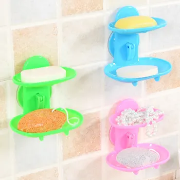 Double Layers Suction Holder Soapbox Storage Basket Stand Soap Dish Kitchen Tools Bathroom Accessories
Double Layers Suction Holder Soapbox Storage Basket Stand Soap Dish Kitchen Tools Bathroom Accessories