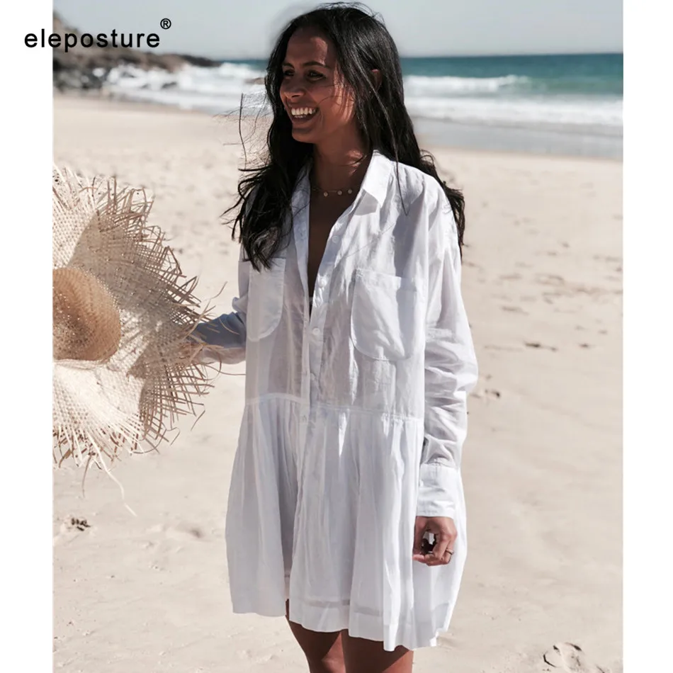 2019 New Beach Cover Up Bikini Swimwear Women Cover Up Beach Dress Shirt Tunics Robe De Plage Solid White Beachwear Bathing Suit
2019 New Beach Cover Up Bikini Swimwear Women Cover Up Beach Dress Shirt Tunics Robe De Plage Solid White Beachwear Bathing Suit
