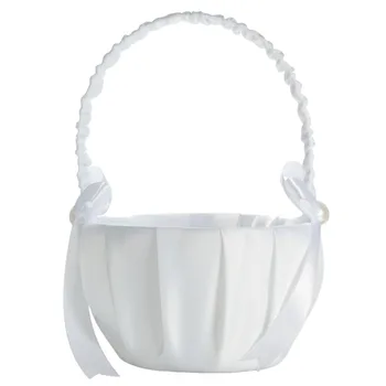 Small Romantic White Satin Bowknot PEARL Flower Girl Basket Wedding Ceremony Party
Small Romantic White Satin Bowknot PEARL Flower Girl Basket Wedding Ceremony Party