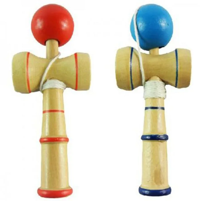 Japanese Traditional Natural Wooden Cup And Ball Skill Game Toy For Kids LH 