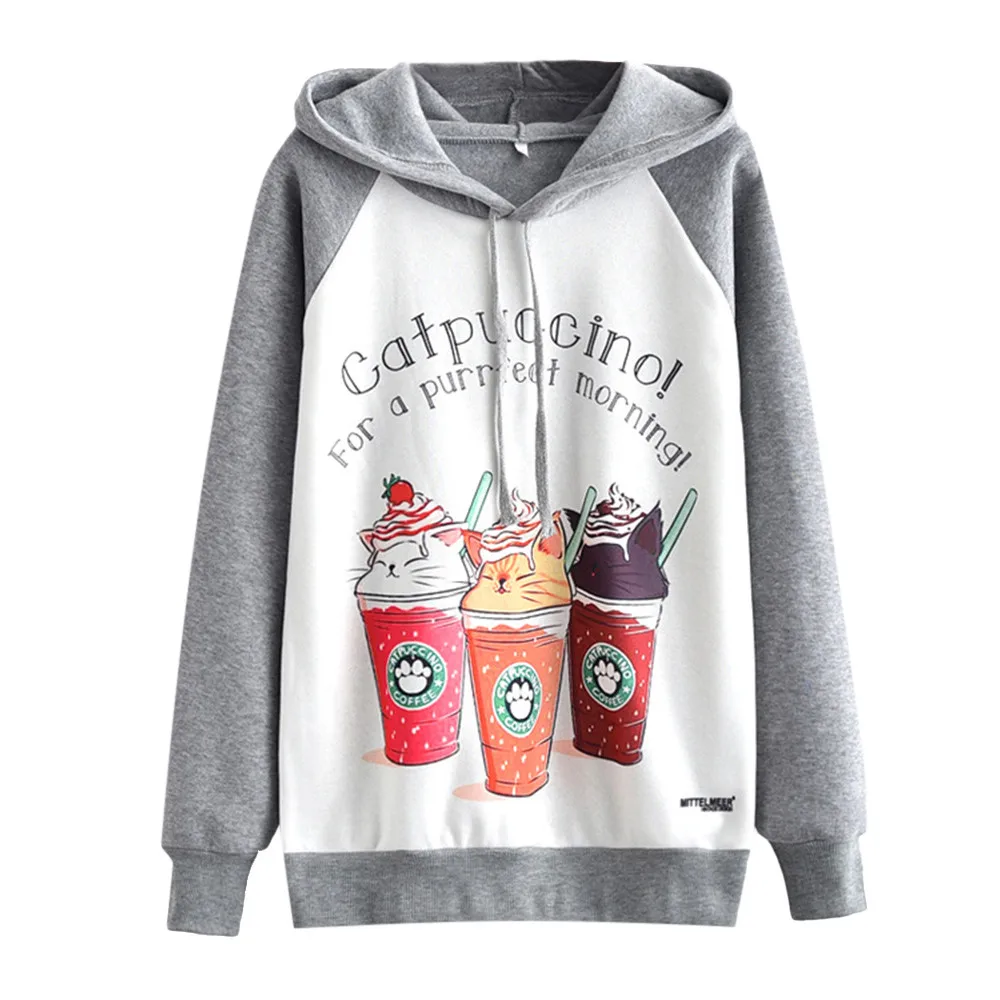 Women's Casual Autumn Winter Long Sleeve Hooded Mittelmeer Catpuccino Cat print Plus Blouse Tops Gift
Women's Casual Autumn Winter Long Sleeve Hooded Mittelmeer Catpuccino Cat print Plus Blouse Tops Gift