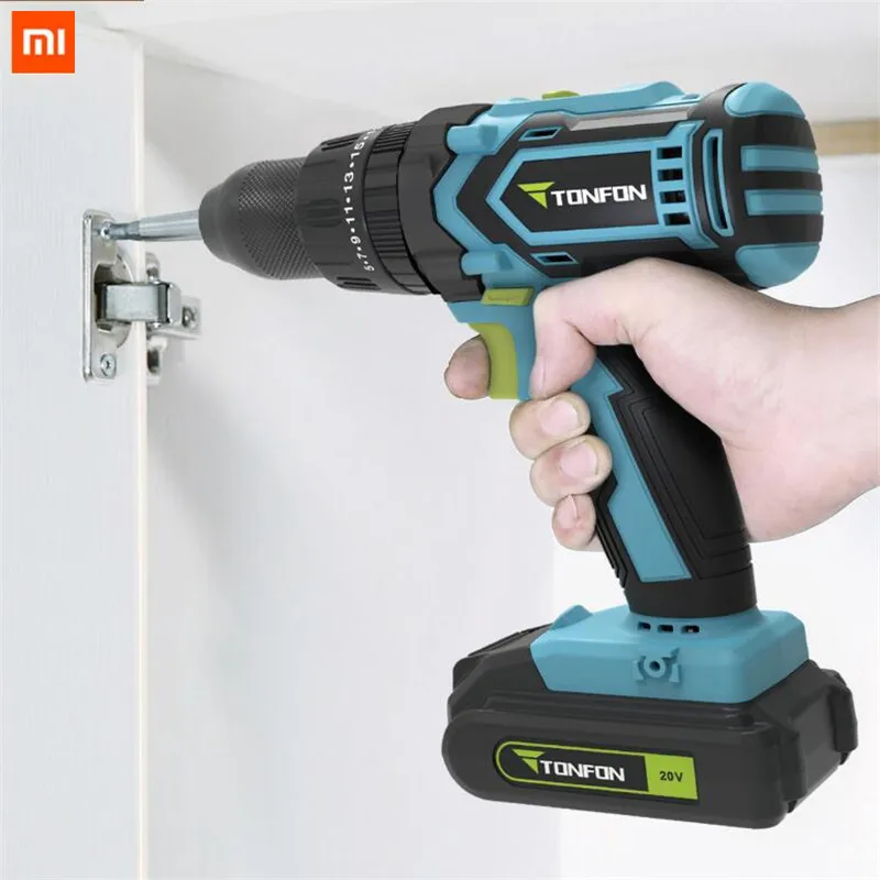 Xiaomi Mijia Tonfon Wireless Electric Cordless Drill Impact Power Driver 12/20V 2000mAh Battery 2-Speed EU Adapter For Home Work
Xiaomi Mijia Tonfon Wireless Electric Cordless Drill Impact Power Driver 12/20V 2000mAh Battery 2-Speed EU Adapter For Home Work
