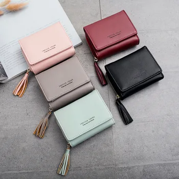 New Arrival Luxury Wallet Women Short Purse Coin Pocket Clutch Wallets Tassel Zipper Hasp Card Holder PU Leather Purses
New Arrival Luxury Wallet Women Short Purse Coin Pocket Clutch Wallets Tassel Zipper Hasp Card Holder PU Leather Purses