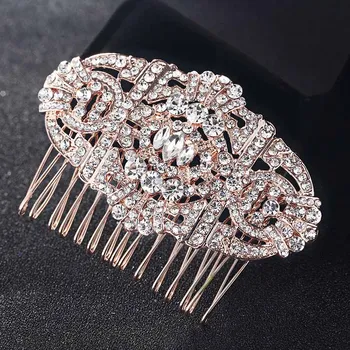 

2017 New Arrival Hair Combs Accessories Women Hairpins Tiara Rhinestone Crystal Head Jewelry for Gifts Wedding hair Combs Bijoux